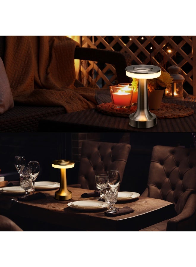 NIBEMINENT Portable LED Table Lamp with Touch Sensor, 3-Levels Brightness, Rechargeable Battery Up to 48 Hours Usage, Night Light for Kids Nursery, Nightstand Lamp, Bedside Lamp - Image 5